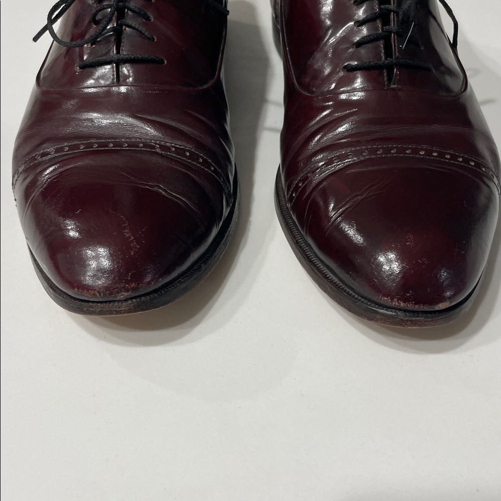 Bally Marconi Vintage Men's Dark Burgundy Captoe Oxfords | 10.5 - Picture 5 of 8